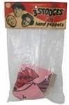 Three Stooges Hand Puppet From 1959 of Larry Fine in Original Ideal Packaging -- Plastic Bag Torn on Side, Puppet Is Near Fine